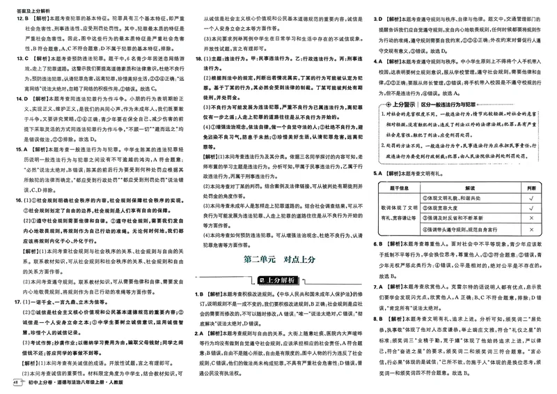 《初中上分卷-道法-8上人教版答案及上分解析_初中全科目同步习题+精品试卷（7-9年级）_25秋初中道法《同步习题+精品试卷》_初中道法7-9年级上册试卷(1)_《初中上分卷》2025秋_2025版》第8页预览