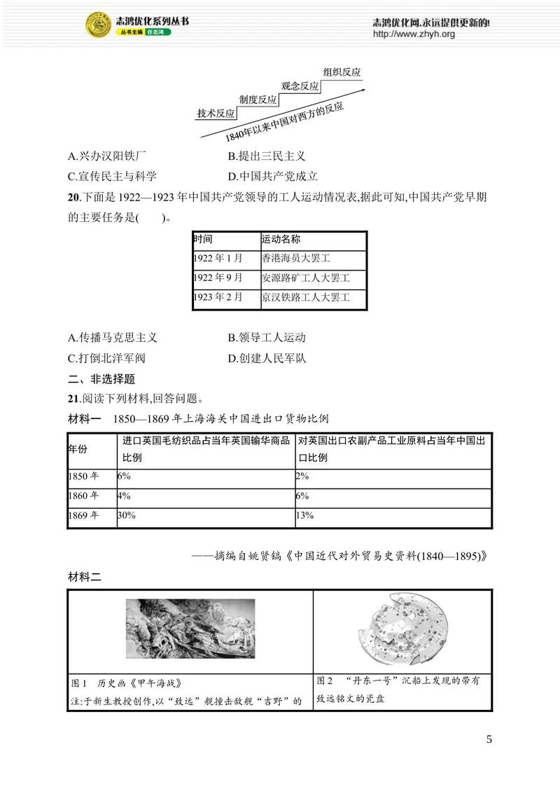 《期中综合训练(1—12课)_初中全科目同步习题+精品试卷（7-9年级）_25秋初中历史《同步习题+精品试卷》_上册_《优化设计同步习题》2025秋_8年级上册（2025秋）》第5页预览