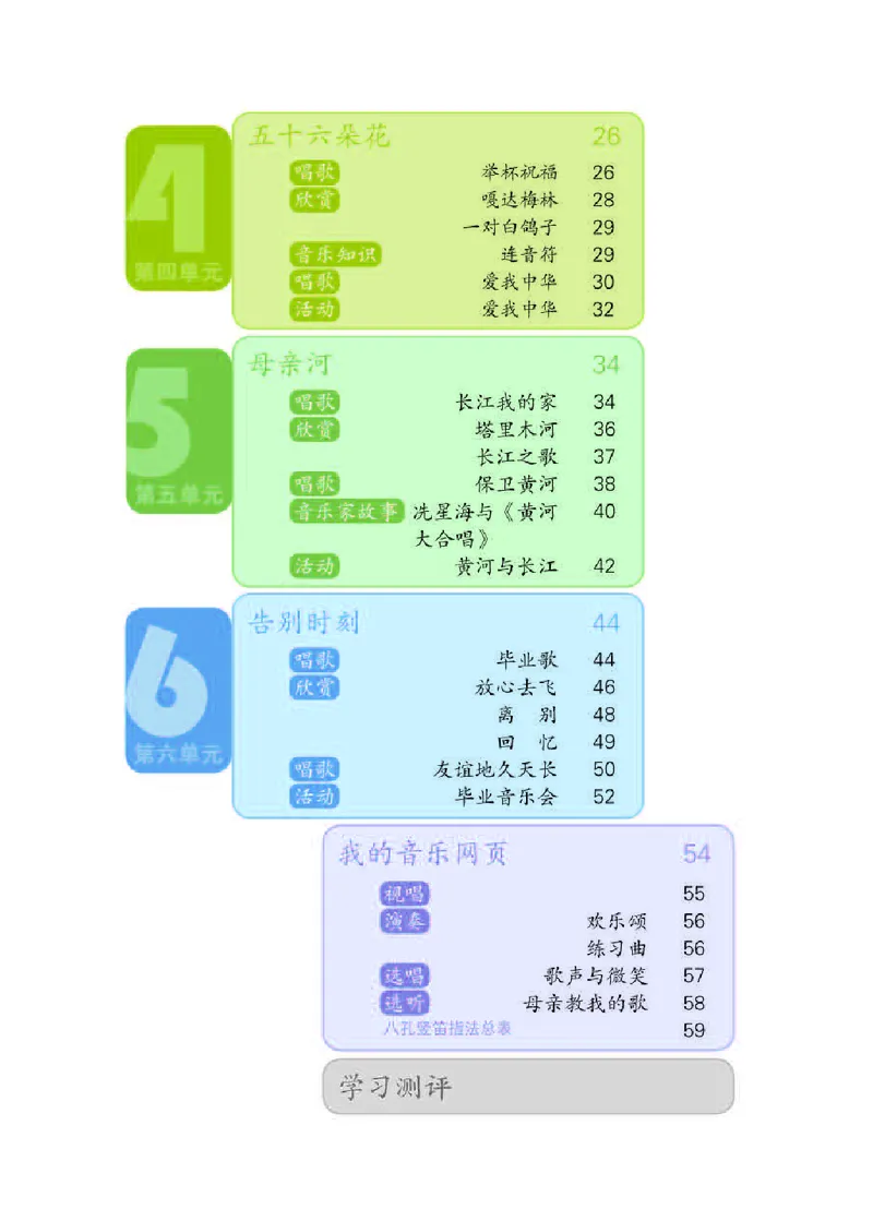 《人教版6年级音乐下册高清教材_光塔笔记小学教辅_2025秋电子课本小学科目-新教材_全部版本•小学音乐电子课本_人教版小学音乐电子课本_人教版小学音乐（五线谱）》第5页预览