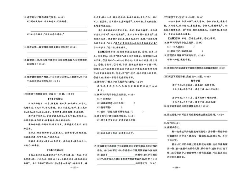 《中华题王八年级下册语文人教版测试卷_初中全科目同步习题+精品试卷（7-9年级）_25秋初中语文《同步习题+精品试卷》_初中语文试卷7-9年级下册(1)_《中华题王测试卷》》第6页预览
