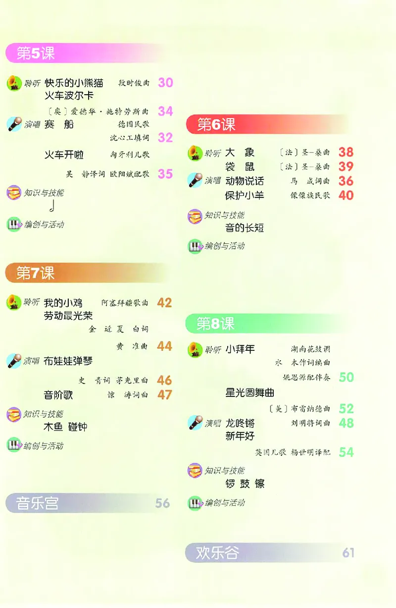 《人音版1年级音乐上册高清教材_光塔笔记小学教辅_2025秋电子课本小学科目-新教材_全部版本•小学音乐电子课本_人音版小学音乐电子课本_人音版小学音乐课本》第4页预览