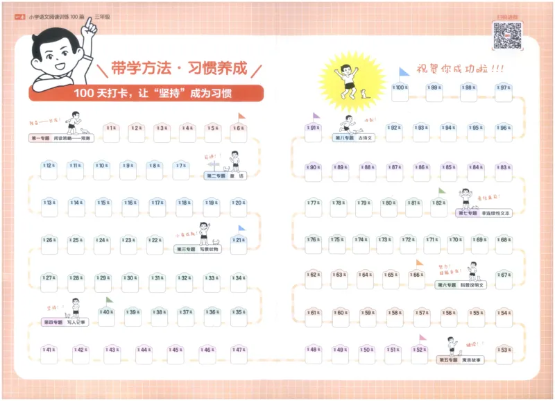《打卡_2027一本阅读100篇语文英语数学0043_2027一本语文阅读训练100篇_27版3上语文一本《阅读训练100篇》》第1页预览
