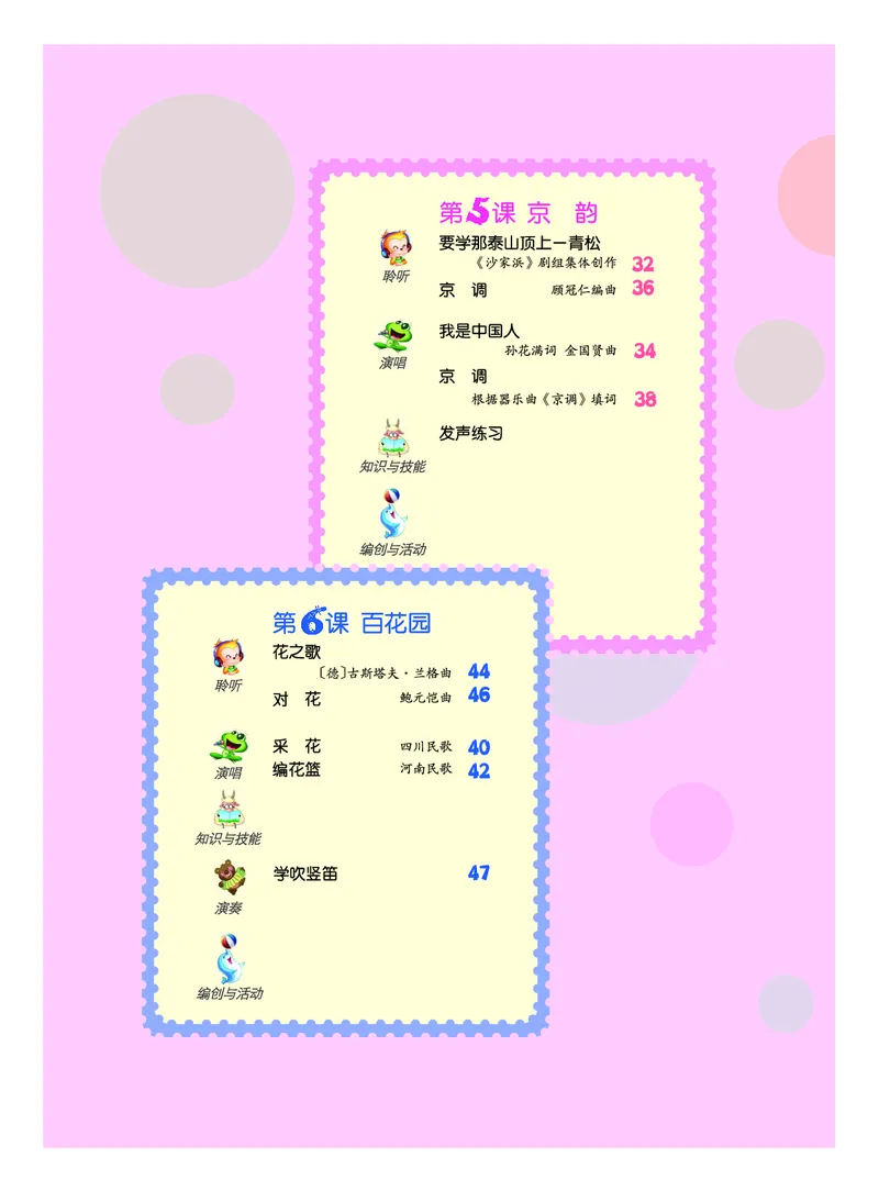 《人音版5年级音乐下册高清教材_光塔笔记小学教辅_2025秋电子课本小学科目-新教材_全部版本•小学音乐电子课本_人音版小学音乐电子课本_人音版小学音乐（五线谱）》第6页预览