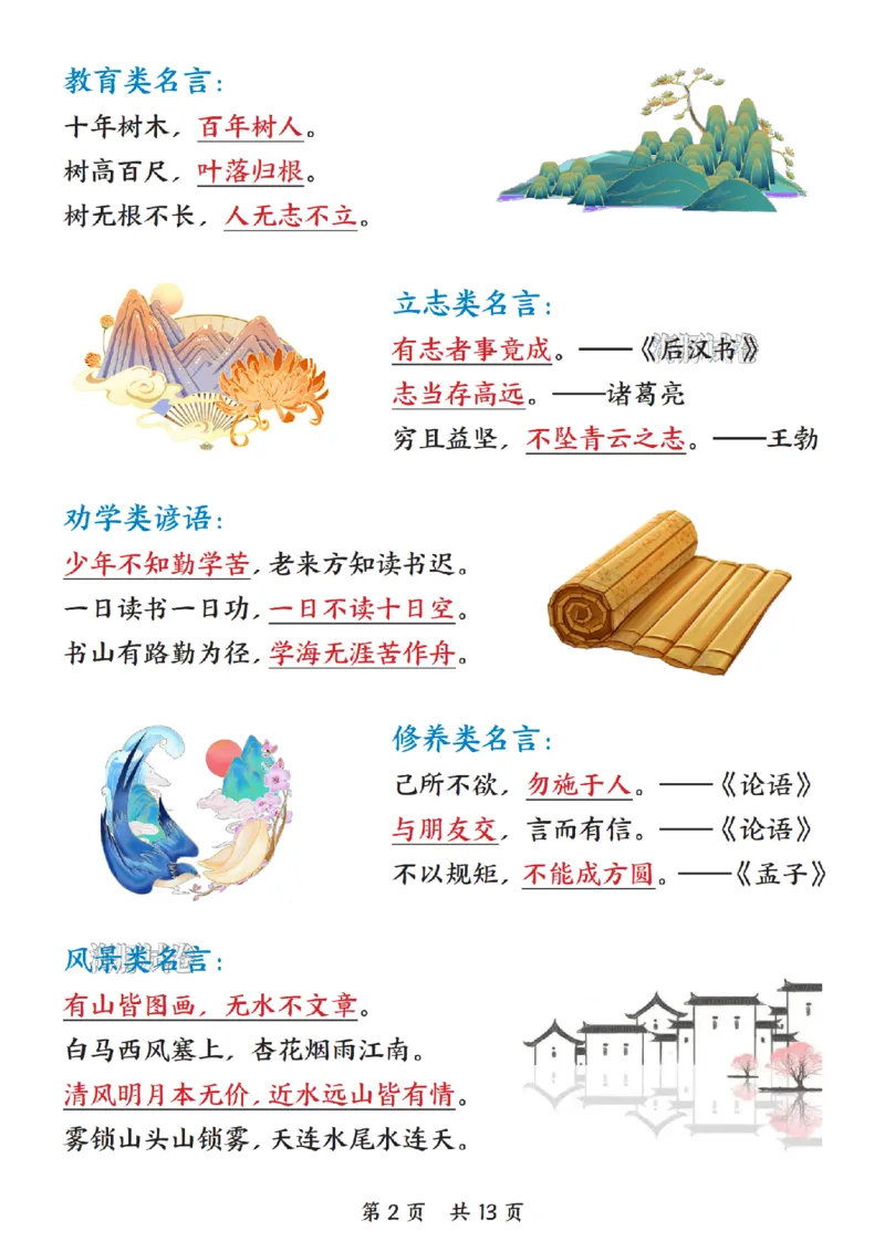 《海豚试卷二年级（上）语文期末综合复习提纲_赠送2026小学1-6年级资料合集(按需自取)_二年级_海豚试卷二年级（上）语文期末综合复习提纲》第2页预览