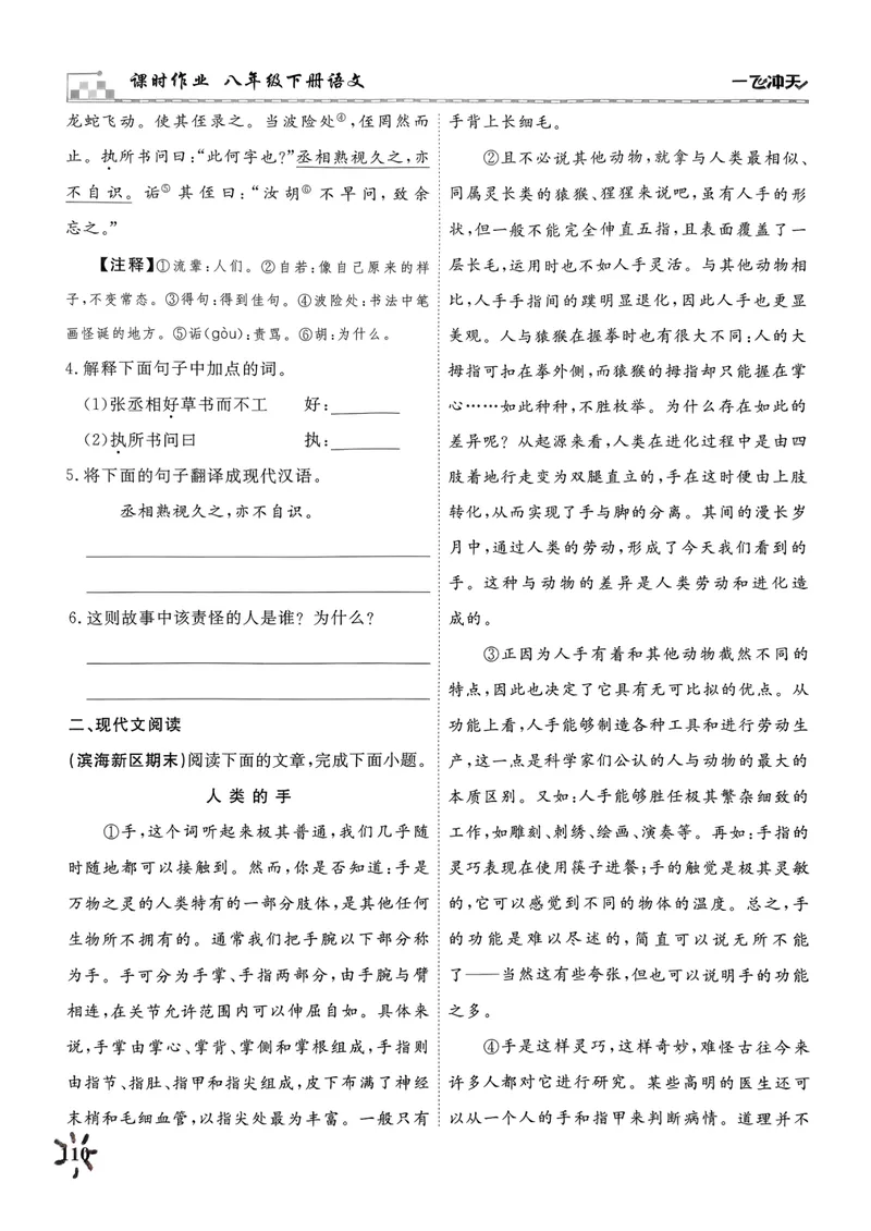 《一飞冲天课时作业八下语文阅读专项训练_初中全科目同步习题+精品试卷（7-9年级）_25秋初中语文《同步习题+精品试卷》_初中语文试卷7-9年级下册(1)_《一飞冲天课时作业》25春》第2页预览