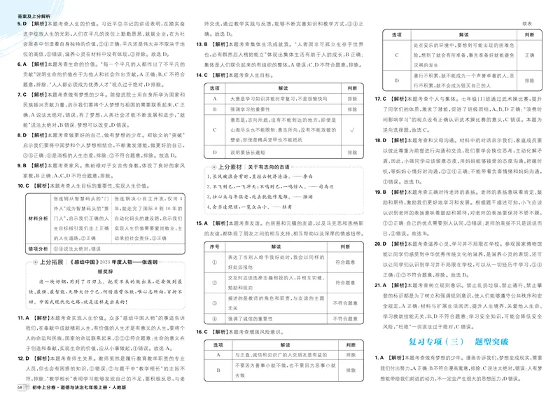 《第四单元对点上分-中考新考向备训_初中全科目同步习题+精品试卷（7-9年级）_25秋初中道法《同步习题+精品试卷》_初中道法7-9年级上册试卷(1)_《初中上分卷》2025秋_2026版》第5页预览