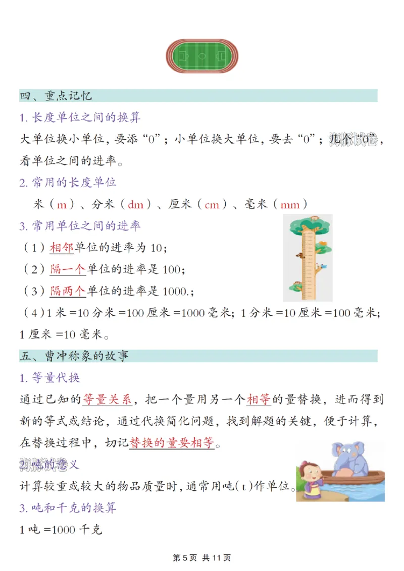 《海豚试卷三年级（上）数学期末必背知识点汇总人教版_赠送2026小学1-6年级资料合集(按需自取)_三年级_海豚试卷三年级（上）数学期末必背知识点汇总人教版》第5页预览