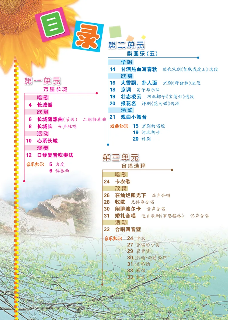 《7年级下册_初中音乐_冀少版》第4页预览
