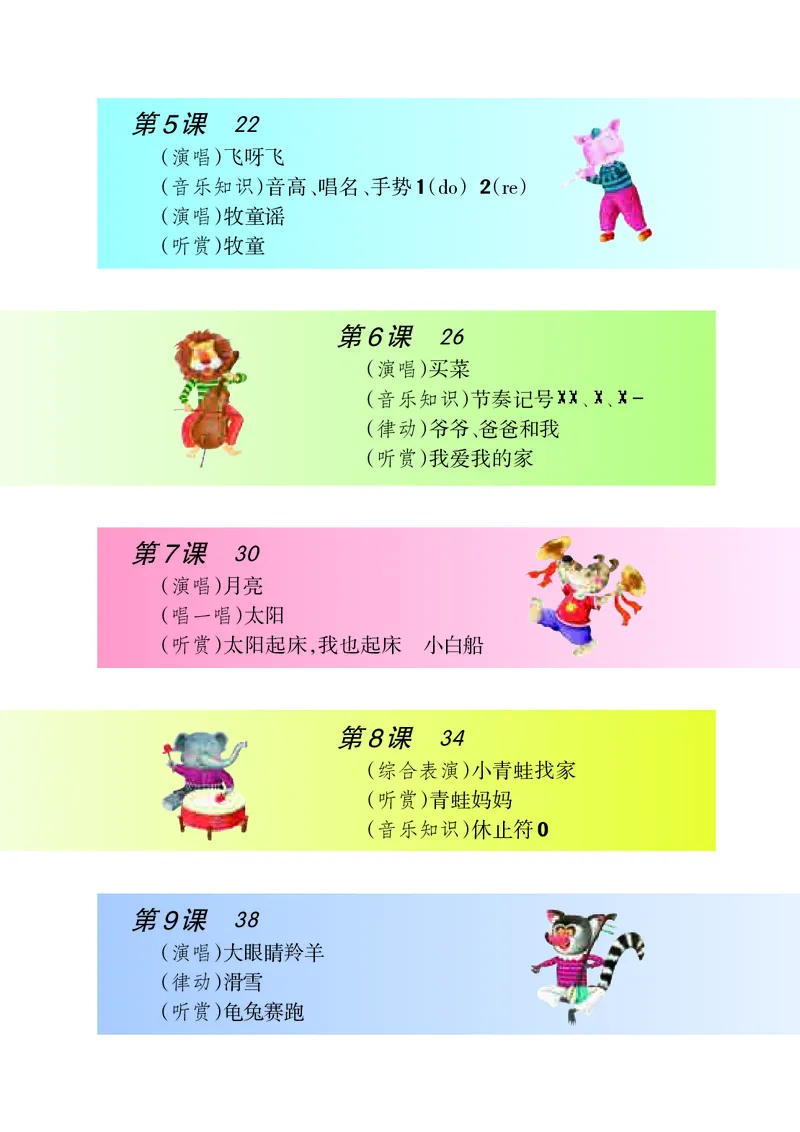 《湘艺版1年级音乐上册高清教材_光塔笔记小学教辅_2025秋电子课本小学科目-新教材_全部版本•小学音乐电子课本_湘艺版小学音乐电子课本》第6页预览