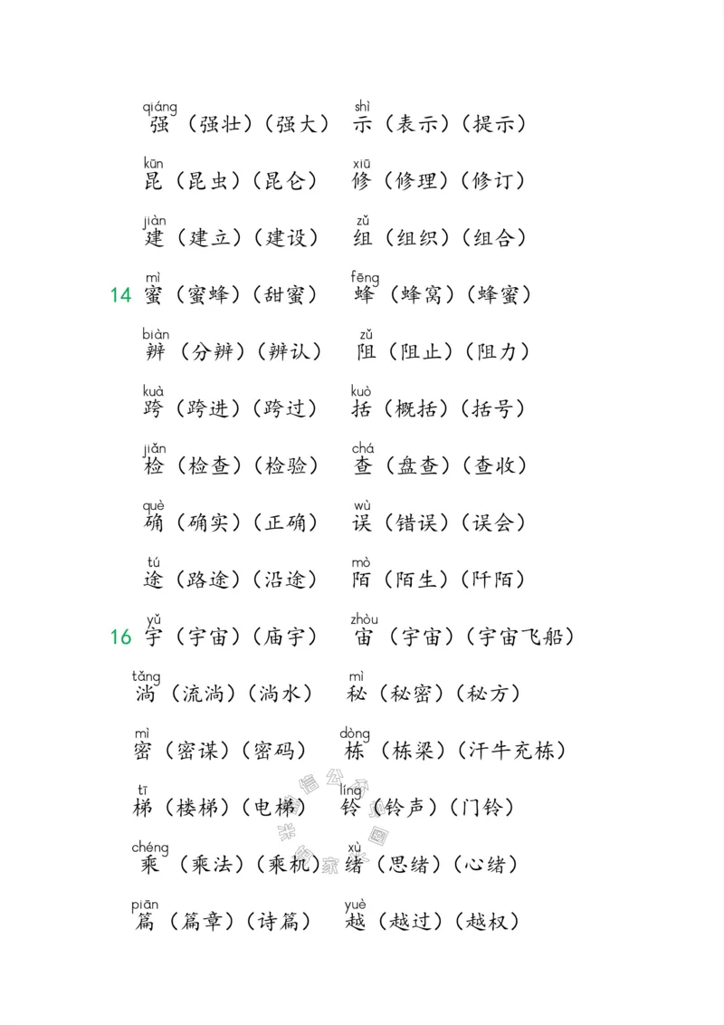 《004.小学语文三年级下册课本字词全归纳公众号：米妈家长圈_小学1-6年级全科全套_1-6年级全科下册_三年级_其他补充资料_语文资料》第9页预览