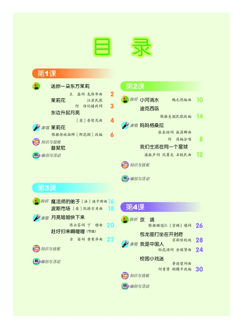 《人音版6年级音乐上册高清教材_光塔笔记小学教辅_2025秋电子课本小学科目-新教材_全部版本•小学音乐电子课本_人音版小学音乐电子课本_人音版小学音乐课本》第3页预览