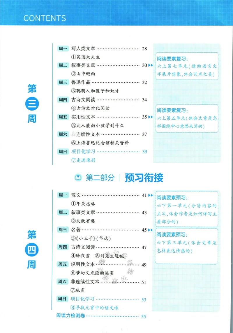 《005.学霸寒假语文阅读集训六年级_小学1-6年级全科全套_1-6年级全科下册_六年级_其他补充资料_寒假衔接资料》第6页预览