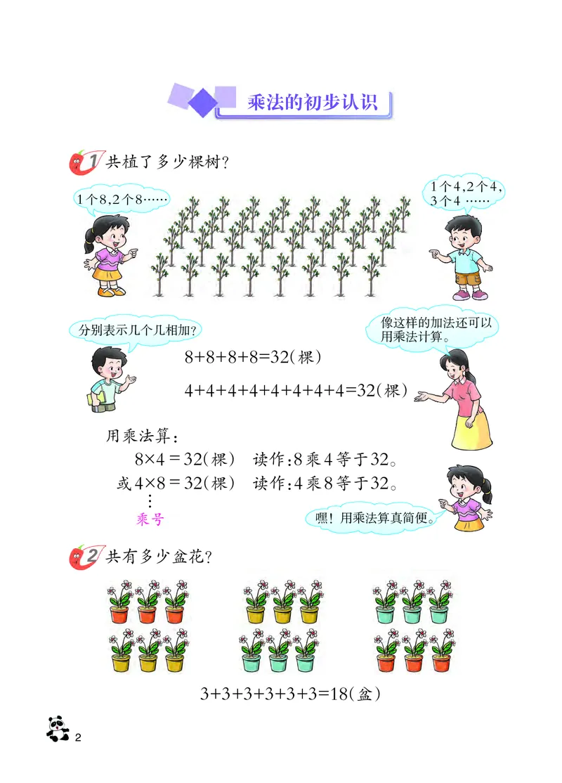 《西师大2年级数学上册高清教材_光塔笔记小学教辅_2025秋电子课本小学科目-新教材_全部版本•小学数学电子课本_西师大小学数学电子课本》第8页预览