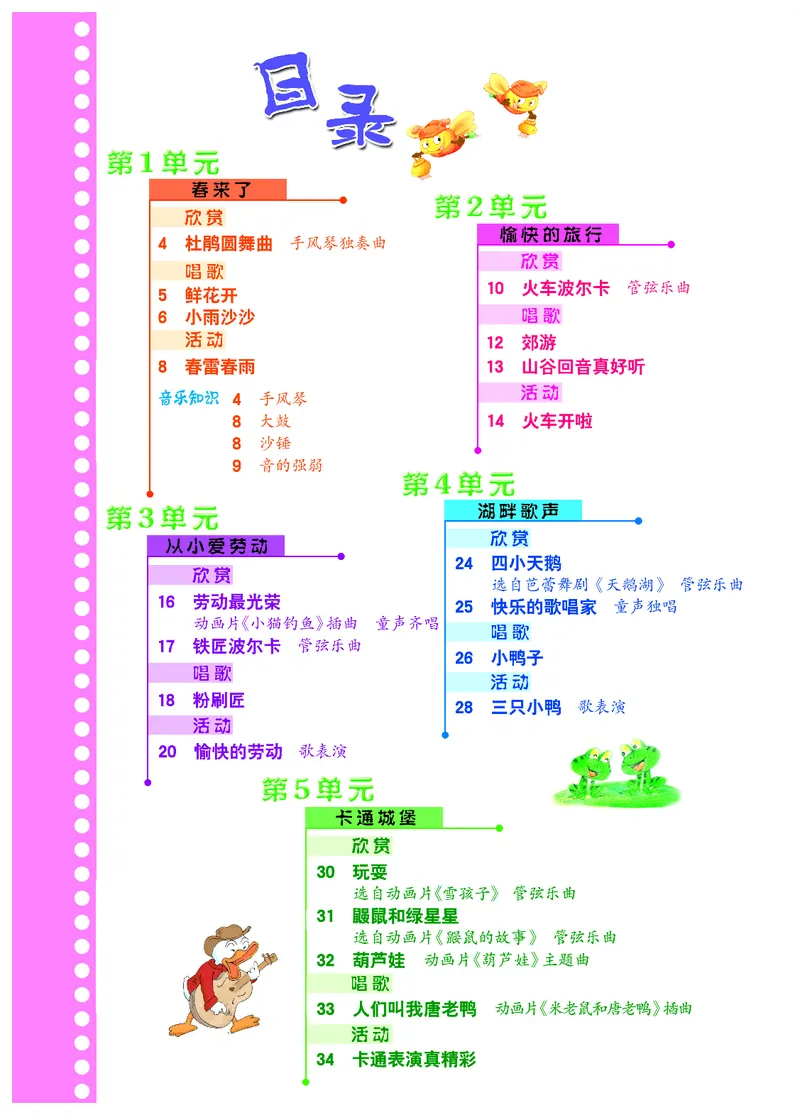《冀少版1年级音乐下册高清教材_光塔笔记小学教辅_2025秋电子课本小学科目-新教材_全部版本•小学音乐电子课本_冀少版小学音乐电子课本》第4页预览