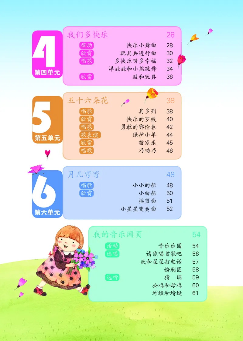 《鲁教版1年级音乐下册高清教材_光塔笔记小学教辅_2025秋电子课本小学科目-新教材_全部版本•小学音乐电子课本_鲁教版小学音乐电子课本》第6页预览