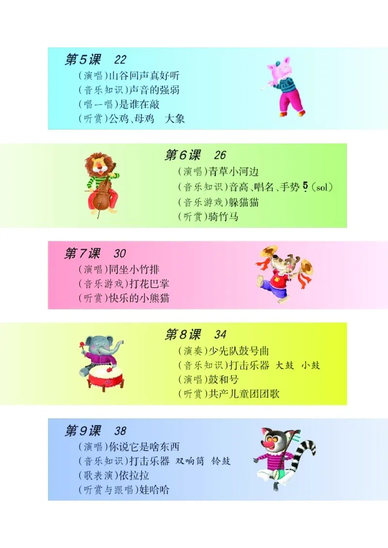 《湘艺版1年级音乐下册高清教材_光塔笔记小学教辅_2025秋电子课本小学科目-新教材_全部版本•小学音乐电子课本_湘艺版小学音乐电子课本》第6页预览