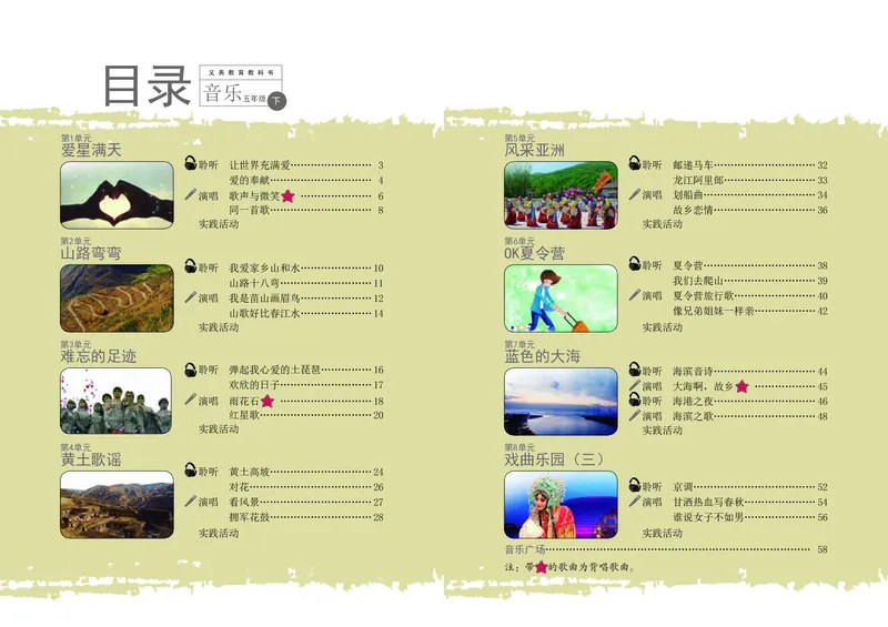 《辽海版5年级音乐下册高清教材_光塔笔记小学教辅_2025秋电子课本小学科目-新教材_全部版本•小学音乐电子课本_辽海版小学音乐电子课本》第4页预览