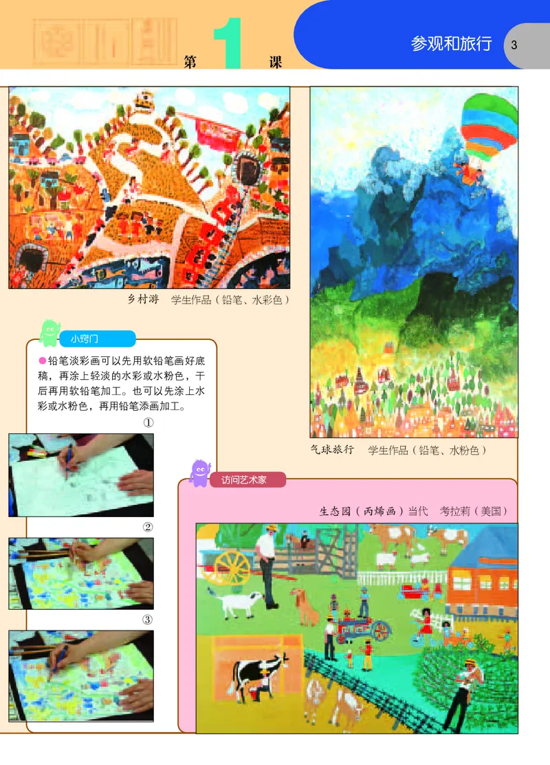 《苏少版5年级美术上册高清教材_光塔笔记小学教辅_2025秋电子课本小学科目-新教材_全部版本•小学美术电子课本_苏少版小学美术电子课本》第6页预览