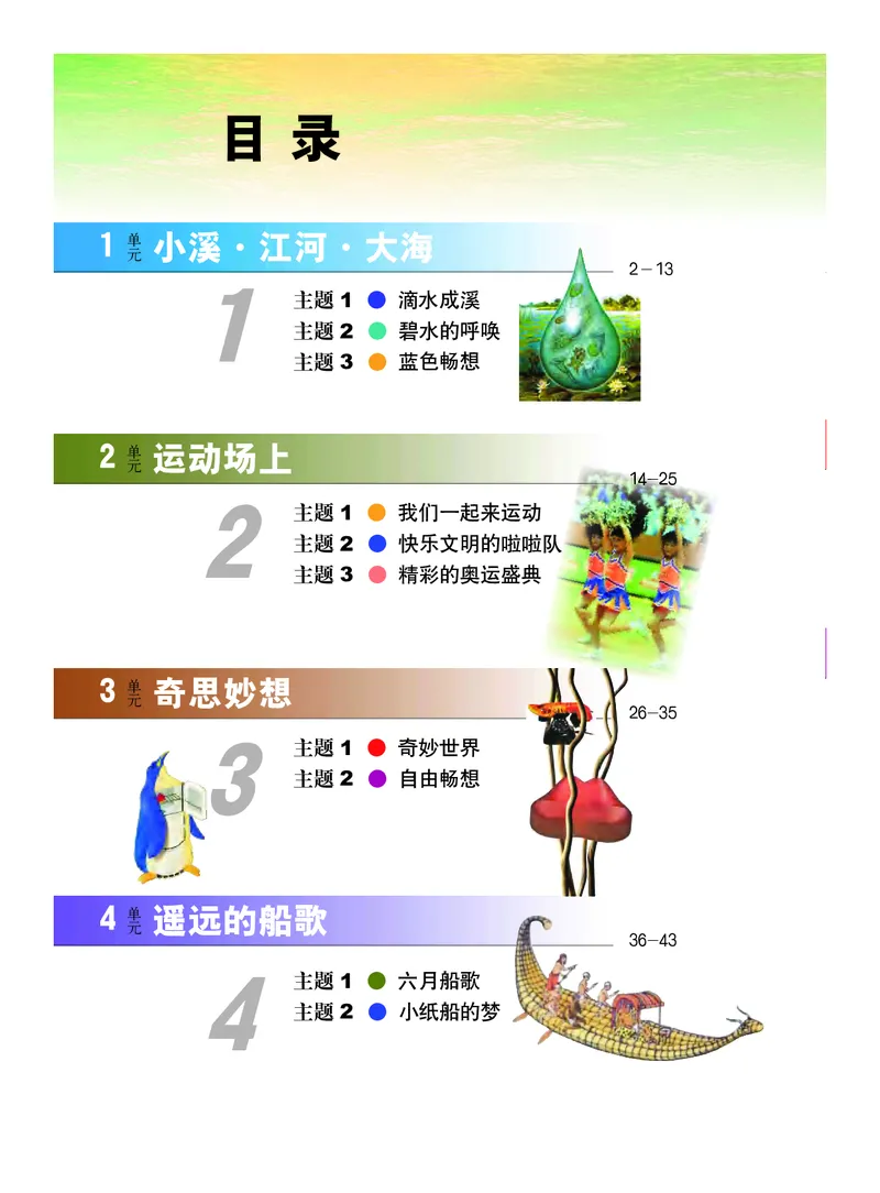 《教科版4年级艺术下册高清教材_光塔笔记小学教辅_2025秋电子课本小学科目-新教材_全部版本•小学艺术电子课本_教科版小学艺术电子课本》第4页预览