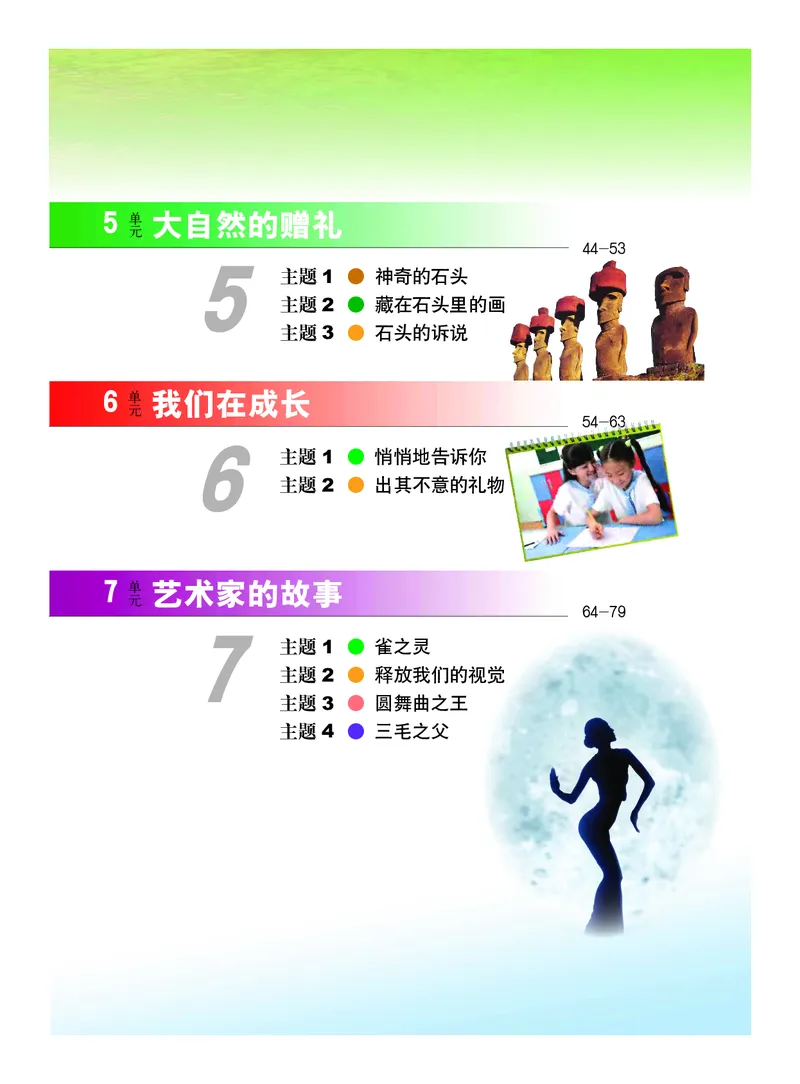 《教科版4年级艺术下册高清教材_光塔笔记小学教辅_2025秋电子课本小学科目-新教材_全部版本•小学艺术电子课本_教科版小学艺术电子课本》第5页预览