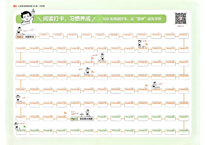《阅读打卡_2027一本阅读100篇语文英语数学0043_2027一本英语阅读100篇_27版一本英语阅读训练100篇五年级》第1页预览