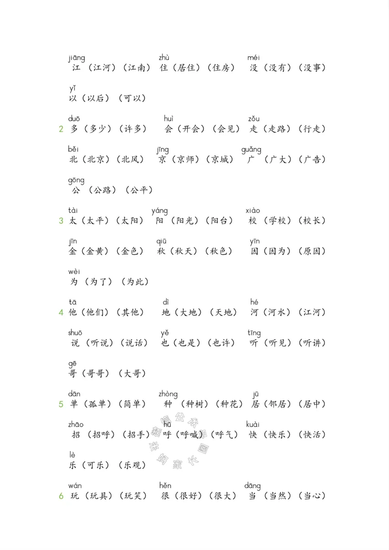 《004.小学语文一年级下册课本字词全归纳_小学1-6年级全科全套_1-6年级全科下册_一年级_其他补充资料_语文资料》第6页预览