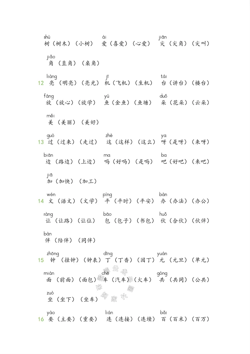 《004.小学语文一年级下册课本字词全归纳_小学1-6年级全科全套_1-6年级全科下册_一年级_其他补充资料_语文资料》第9页预览