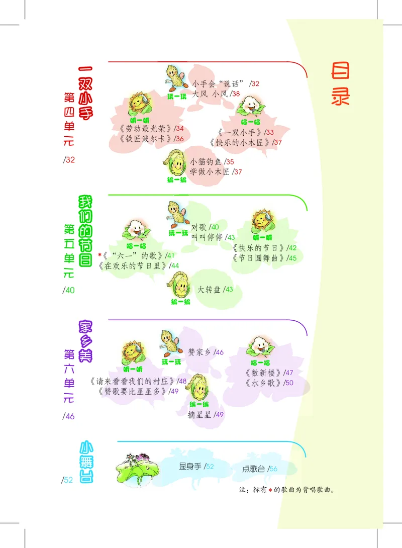 《沪教版1年级音乐下册高清教材_光塔笔记小学教辅_2025秋电子课本小学科目-新教材_全部版本•小学音乐电子课本_沪教版小学音乐电子课本》第5页预览