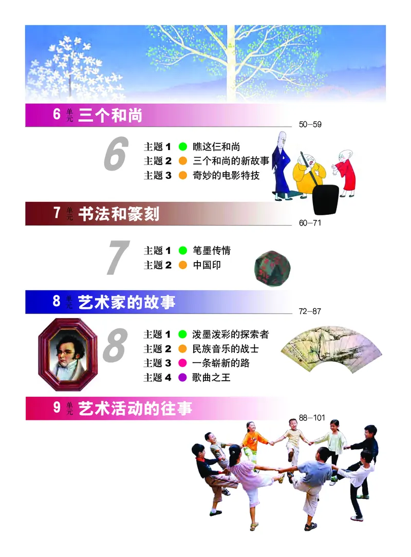 《教科版6年级艺术下册高清教材_光塔笔记小学教辅_2025秋电子课本小学科目-新教材_全部版本•小学艺术电子课本_教科版小学艺术电子课本》第5页预览