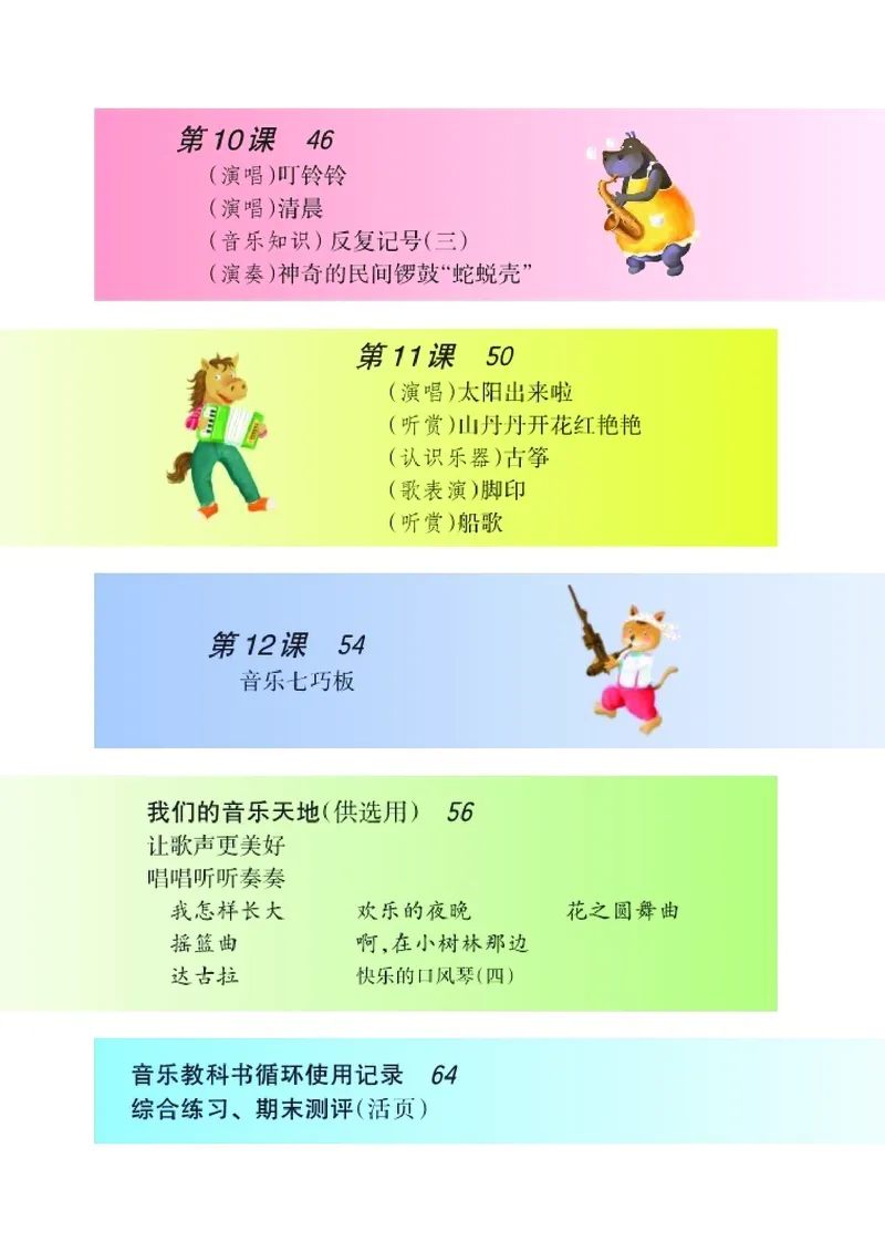 《湘艺版4年级音乐下册高清教材_光塔笔记小学教辅_2025秋电子课本小学科目-新教材_全部版本•小学音乐电子课本_湘艺版小学音乐电子课本》第7页预览