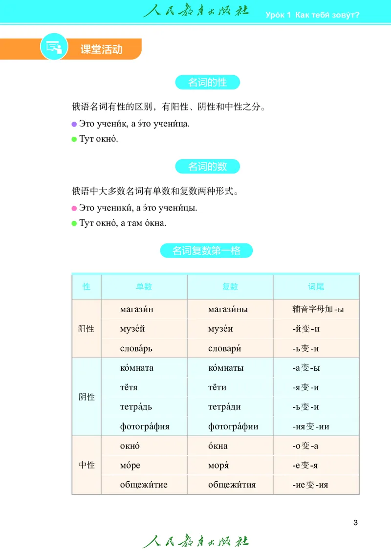 《人教版七年级下册(2025春版)俄语电子课本》第10页预览
