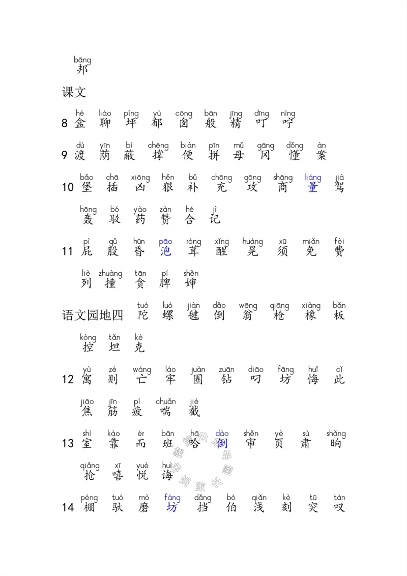 《004.小学语文二年级下册课本字词全归纳公众号：米妈家长圈_小学1-6年级全科全套_1-6年级全科下册_二年级_其他补充资料_语文资料》第4页预览