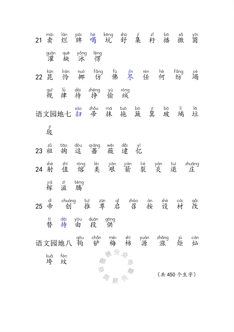 《004.小学语文二年级下册课本字词全归纳公众号：米妈家长圈_小学1-6年级全科全套_1-6年级全科下册_二年级_其他补充资料_语文资料》第6页预览