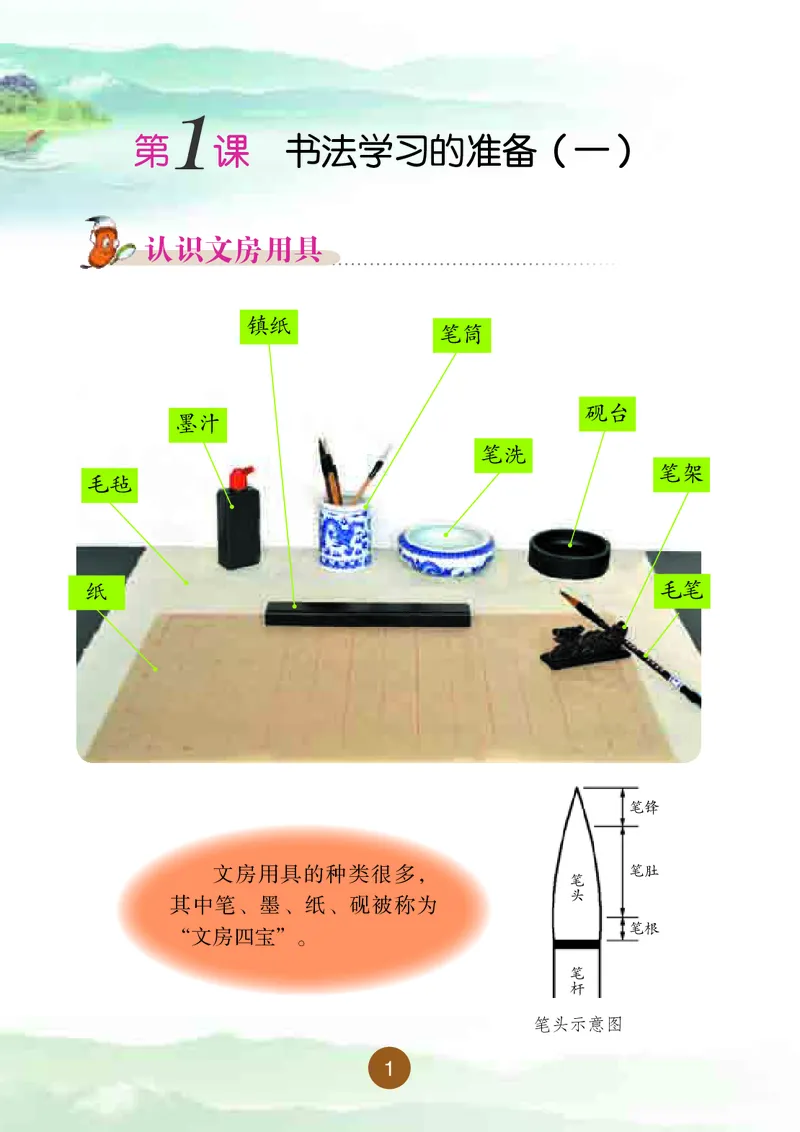《晋人版3年级上册书法高清教材_光塔笔记小学教辅_2025秋电子课本小学科目-新教材_全部版本•小学书法电子课本_晋人版小学书法电子课本》第7页预览