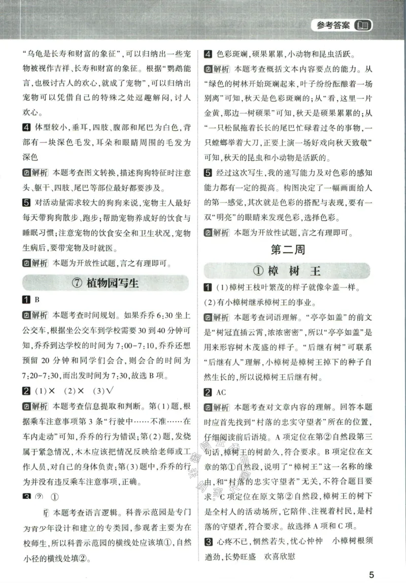 《005.学霸寒假语文阅读集训六年级答案_小学1-6年级全科全套_1-6年级全科下册_六年级_其他补充资料_寒假衔接资料》第6页预览