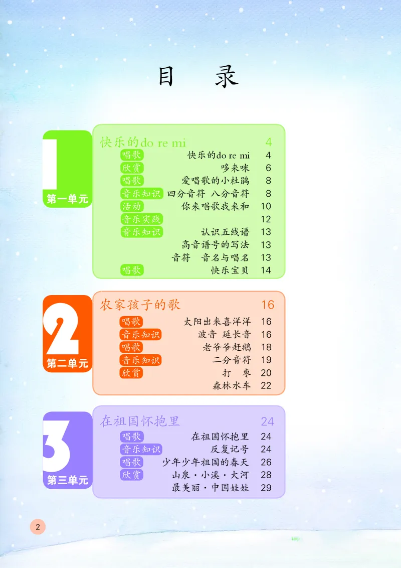 《鲁教版3年级音乐上册高清教材_光塔笔记小学教辅_2025秋电子课本小学科目-新教材_全部版本•小学音乐电子课本_鲁教版小学音乐电子课本》第5页预览