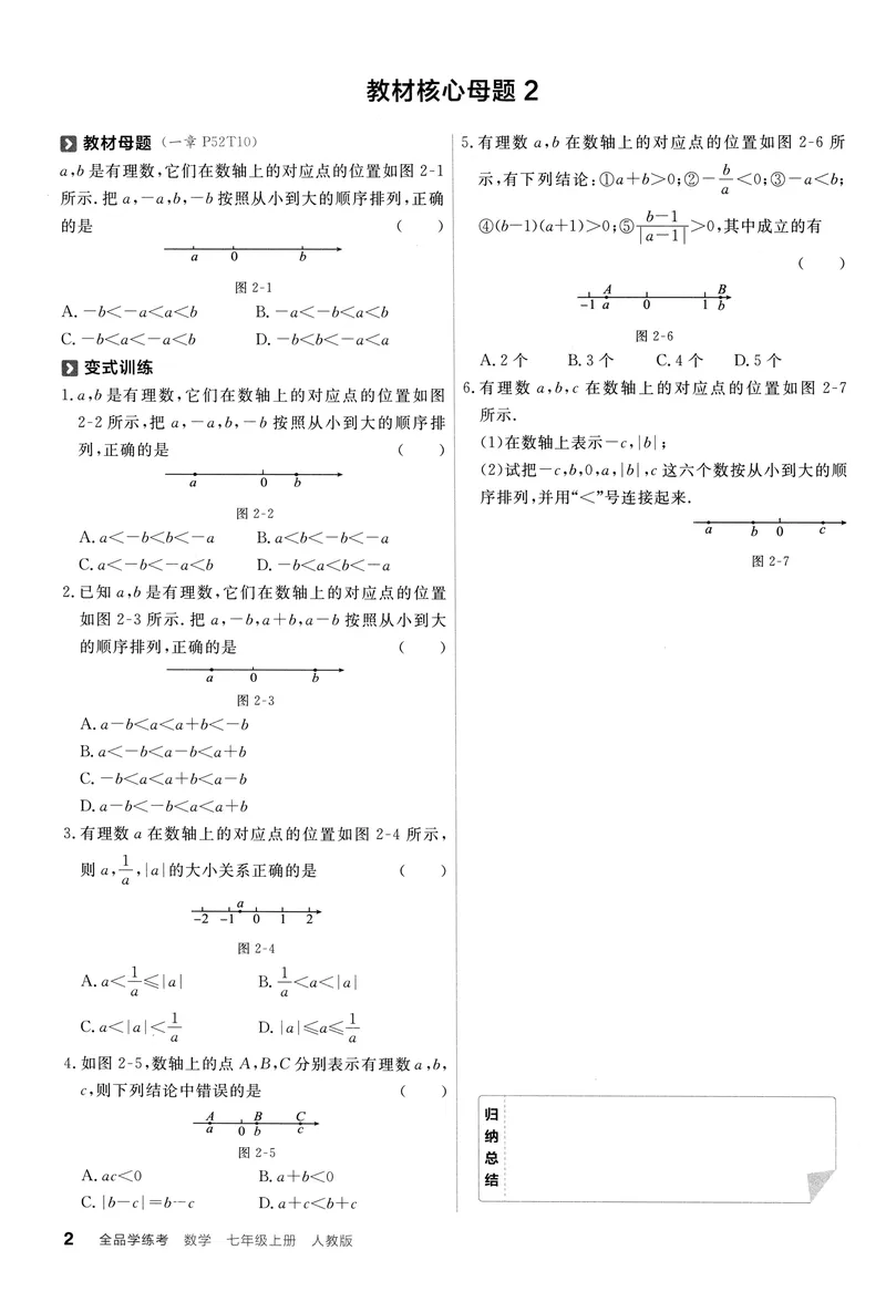 《2024《全品学练考•教材母题变式练》7上(RJ)_初中全科目同步习题+精品试卷（7-9年级）_25秋初中数学《同步习题+精品试卷》_初中数学人教版试卷_初中数学人教版7-9年级上册_7年级上册》第3页预览