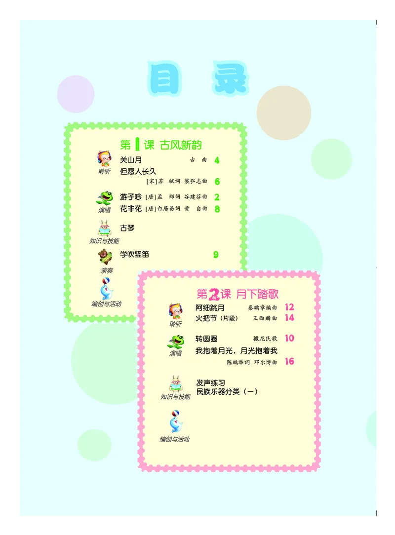 《人音版6年级音乐下册高清教材_光塔笔记小学教辅_2025秋电子课本小学科目-新教材_全部版本•小学音乐电子课本_人音版小学音乐电子课本_人音版小学音乐（五线谱）》第4页预览