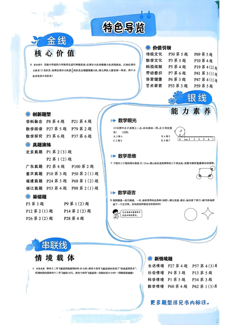 《六年级数学上册人教版《黄冈小状元作业本》_光塔笔记小学教辅_1-6年级数学上册人教版《黄冈小状元作业本》》第3页预览