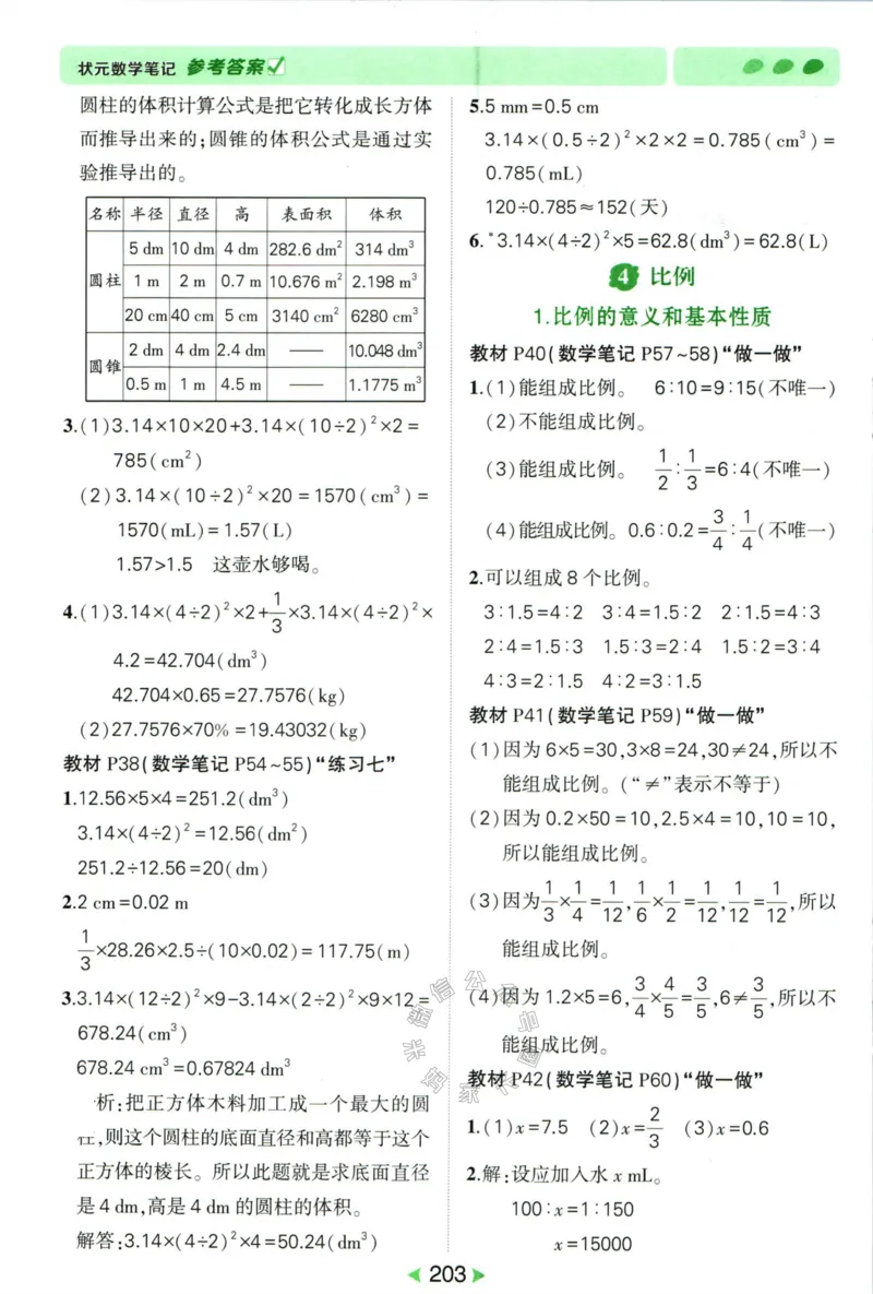 《005.人教版数学状元笔记六年级下册答案公众号：米妈家长圈_小学1-6年级全科全套_1-6年级全科下册_六年级_其他补充资料_数学人教版资料》第8页预览