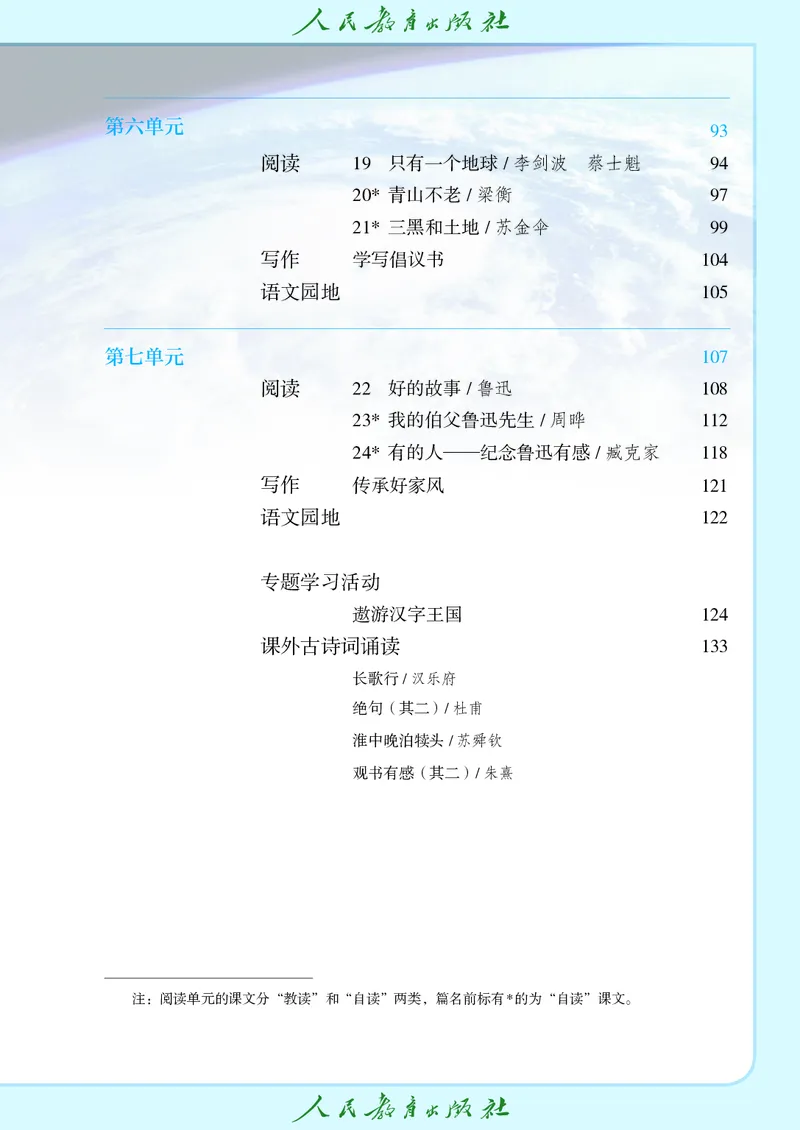 《六年级下册语文五四制电子课本》第6页预览