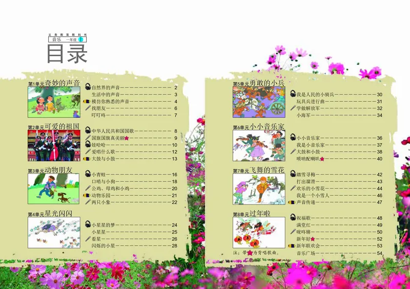 《辽海版1年级音乐上册高清教材_光塔笔记小学教辅_2025秋电子课本小学科目-新教材_全部版本•小学音乐电子课本_辽海版小学音乐电子课本》第4页预览