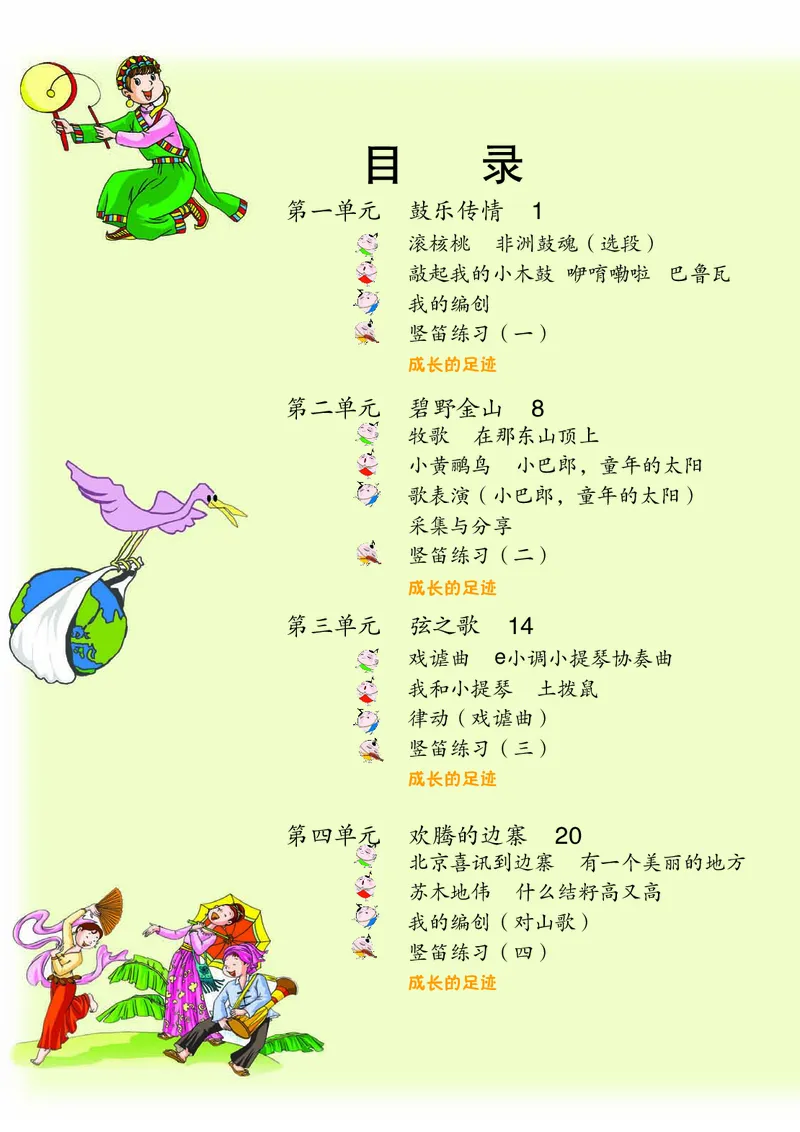 《苏少版6年级音乐下册高清教材_光塔笔记小学教辅_2025秋电子课本小学科目-新教材_全部版本•小学音乐电子课本_苏少版小学音乐电子课本_苏少版小学音乐（五线谱）》第5页预览
