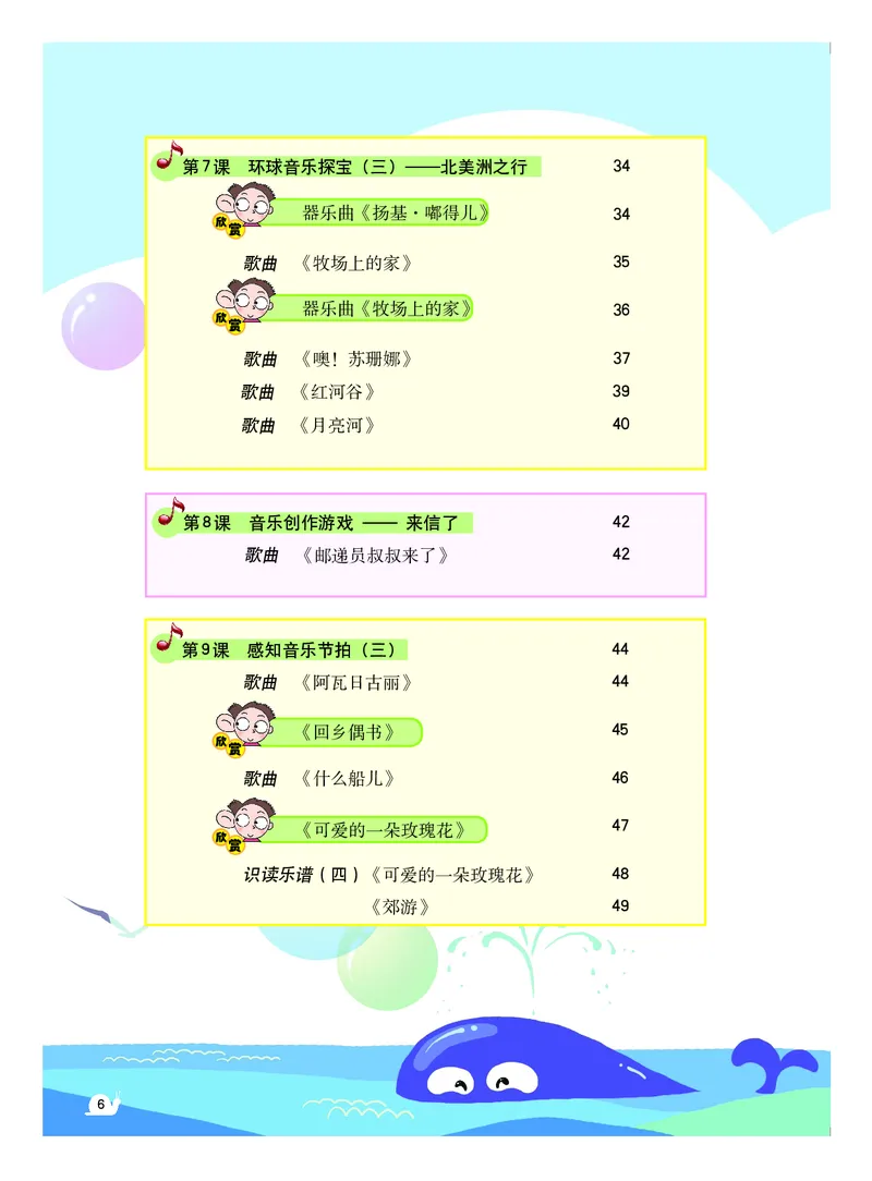《粤教版4年级音乐下册高清教材_光塔笔记小学教辅_2025秋电子课本小学科目-新教材_全部版本•小学音乐电子课本_粤教版小学音乐电子课本》第7页预览