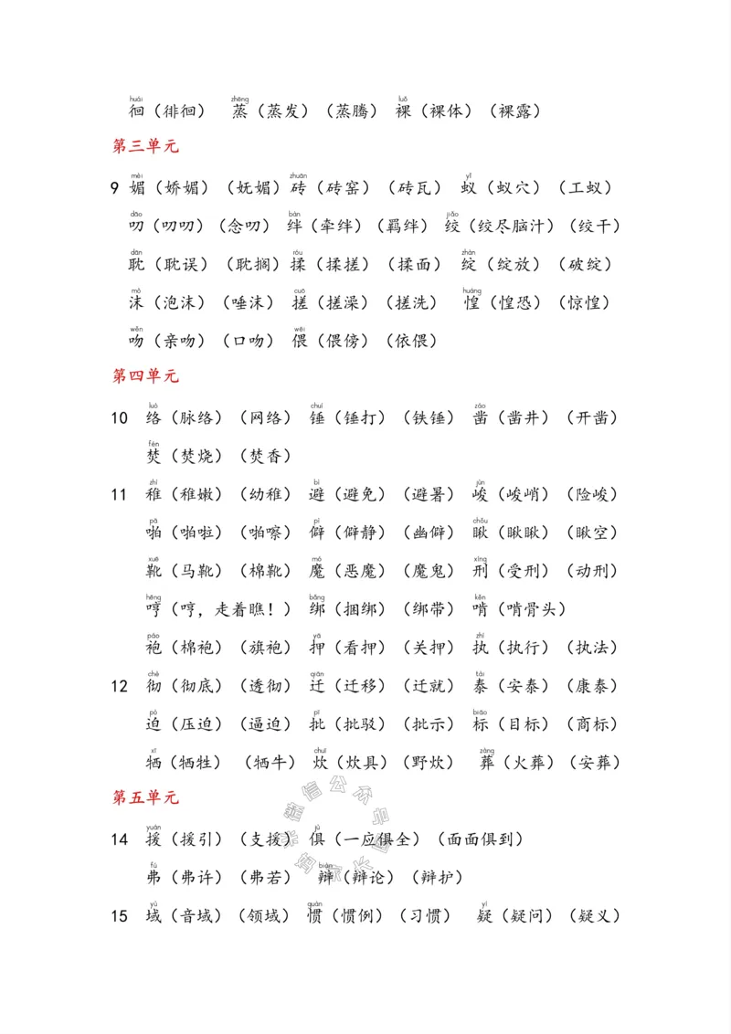 《004.小学语文六年级下册课本字词全归纳_小学1-6年级全科全套_1-6年级全科下册_六年级_其他补充资料_语文资料》第3页预览