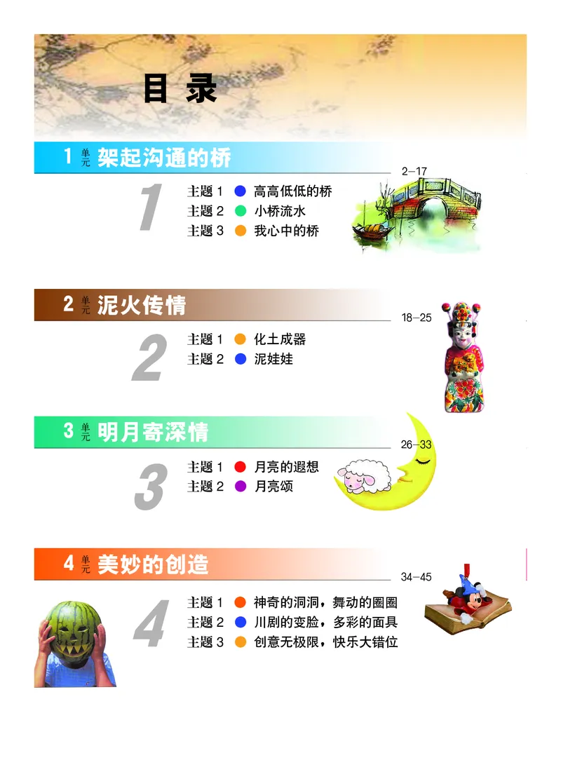 《教科版5年级艺术上册高清教材_光塔笔记小学教辅_2025秋电子课本小学科目-新教材_全部版本•小学艺术电子课本_教科版小学艺术电子课本》第4页预览