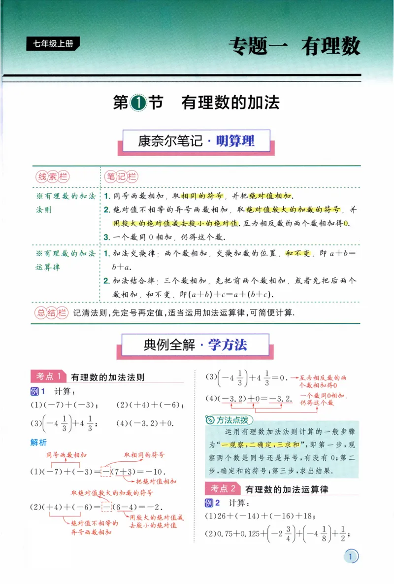 《2024《阳光同学分层设计•算理精讲》数学7_初中全科目同步习题+精品试卷（7-9年级）_25秋初中数学《同步习题+精品试卷》_初中数学人教版试卷_初中数学人教版7-9年级上册》第3页预览