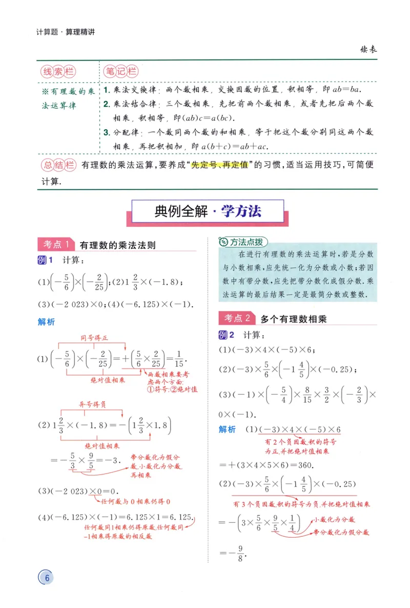《2024《阳光同学分层设计•算理精讲》数学7_初中全科目同步习题+精品试卷（7-9年级）_25秋初中数学《同步习题+精品试卷》_初中数学人教版试卷_初中数学人教版7-9年级上册》第8页预览