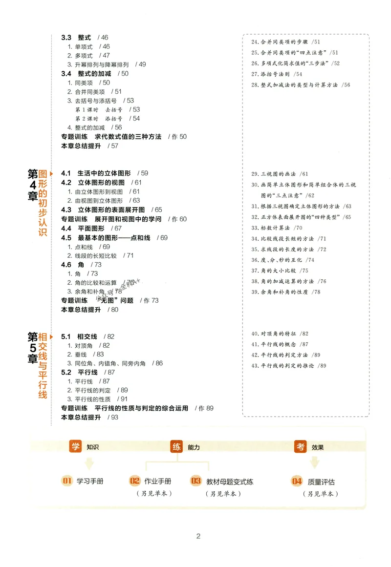 《2024《全品学练考•学习手册》7上(HS)_初中全科目同步习题+精品试卷（7-9年级）_25秋初中数学《同步习题+精品试卷》_初中数学人教版试卷_初中数学人教版7-9年级上册_《全品学练考》》第3页预览