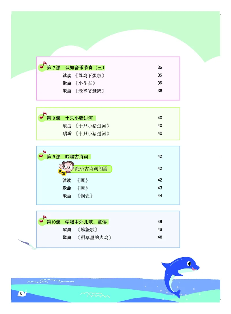《粤教版2年级音乐上册高清教材_光塔笔记小学教辅_2025秋电子课本小学科目-新教材_全部版本•小学音乐电子课本_粤教版小学音乐电子课本》第7页预览